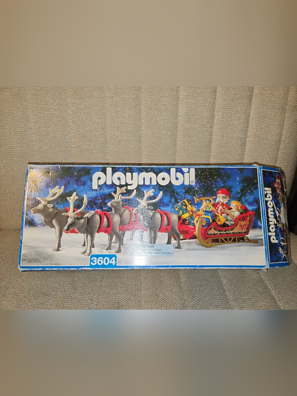 Playmobil Santa’s Magic Sleigh Christmas Set 3604 w/ Box 96% complete